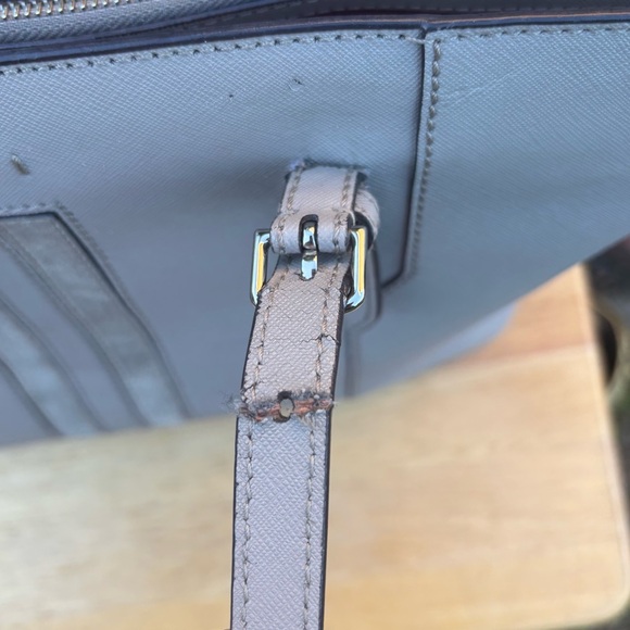 Project Bag! Bally Supra Light Gray Leather and Suede Tote - Picture 11 of 16